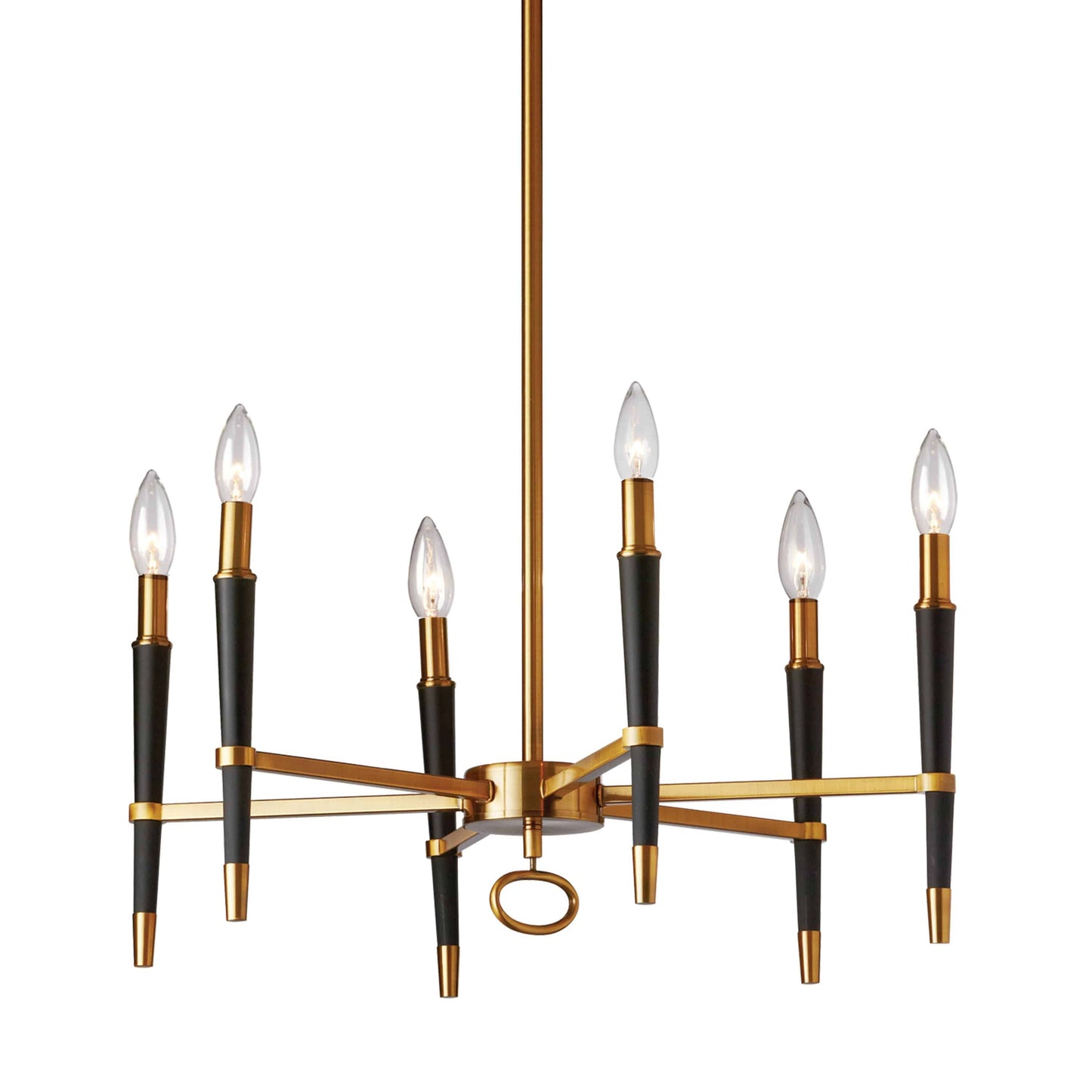 Dainolite 6 Light Incandescent Chandelier, Vintage Bronze Finish - Renoz