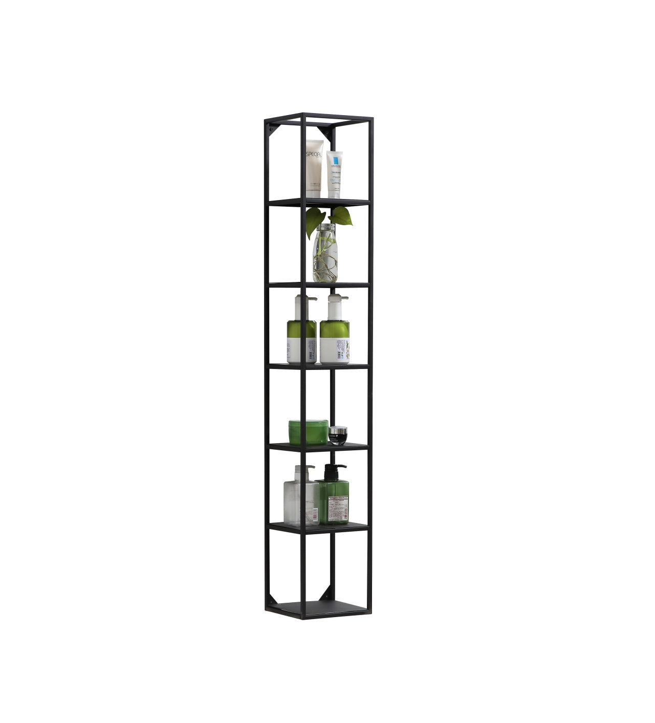 Kube Bath Kube 47” High Wall Mount Metal Shelf Unit – Black