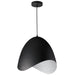 Dainolite 1 Light Pendant, Black Finish - Renoz