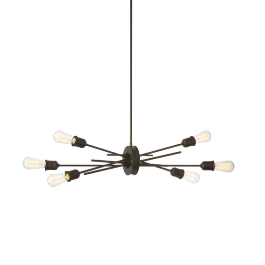 Dainolite 6 Light Horizontal Pendant, Espresso Finish - Renoz