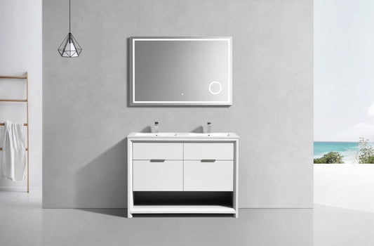 Kube Bath 48″ Double Sink Nudo Modern Bathroom Vanity