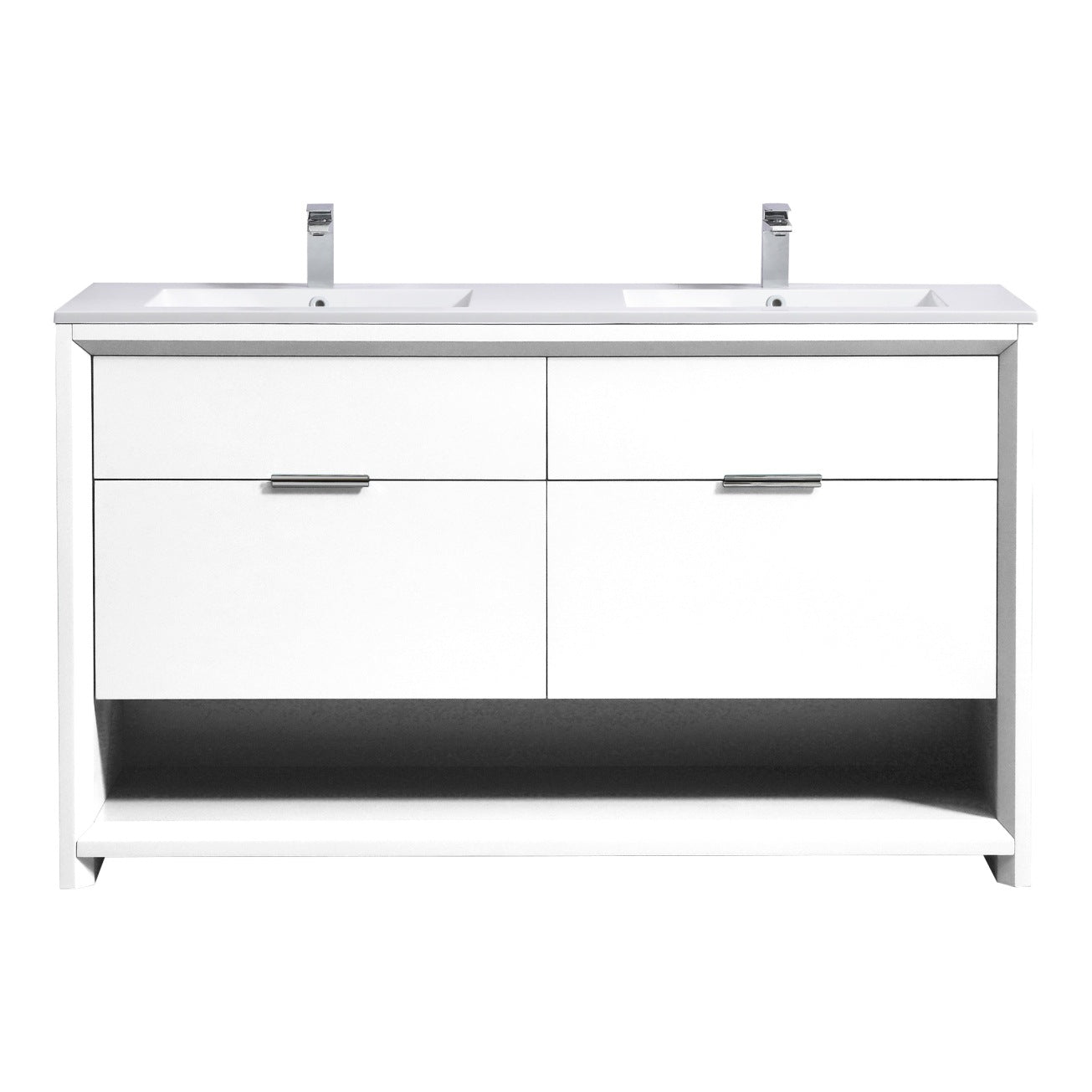 Kube Bath Nudo 60″ Double Sink Modern Bathroom Vanity