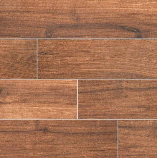 MSI Palmetto Chestnut Wood Look Porcelain Tile Matte 6" x 36" - Renoz