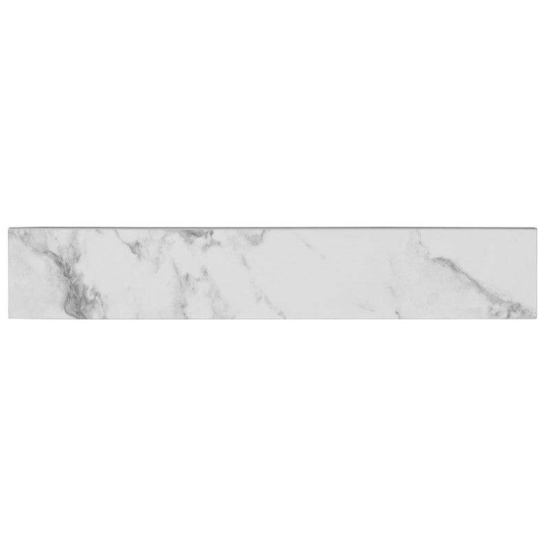 MSI Pietra Statuario Bullnose Porcelain Tile Matte 3" x 18" - Renoz