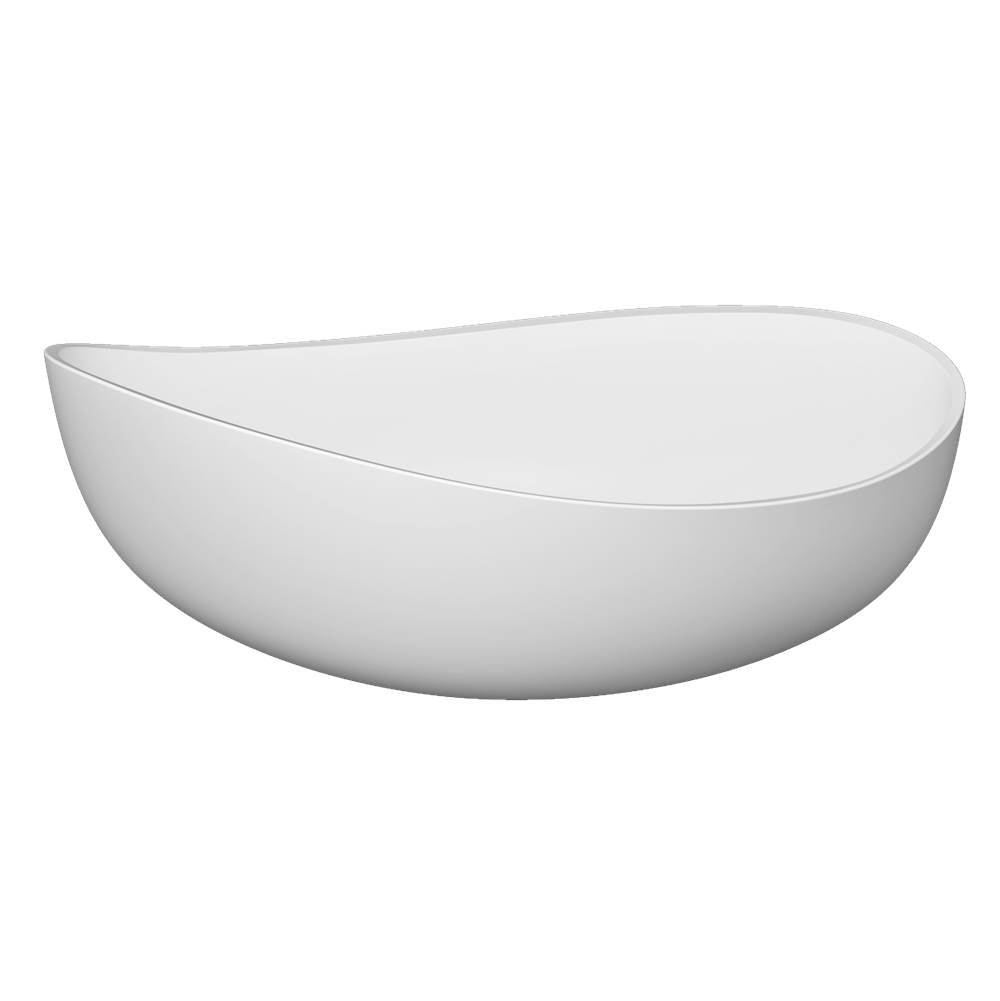 Slik Portfolio Bath Evoque Slikcast Matte White 70.69" x 43.25" x 24.31" - Renoz