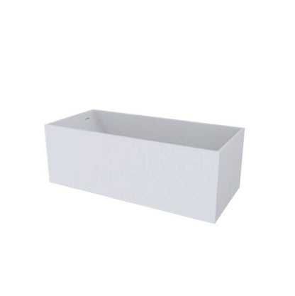 Slik Portfolio Bath Kuadra Slikcast Matte White 63" x 28.5" x 21.75" - Renoz