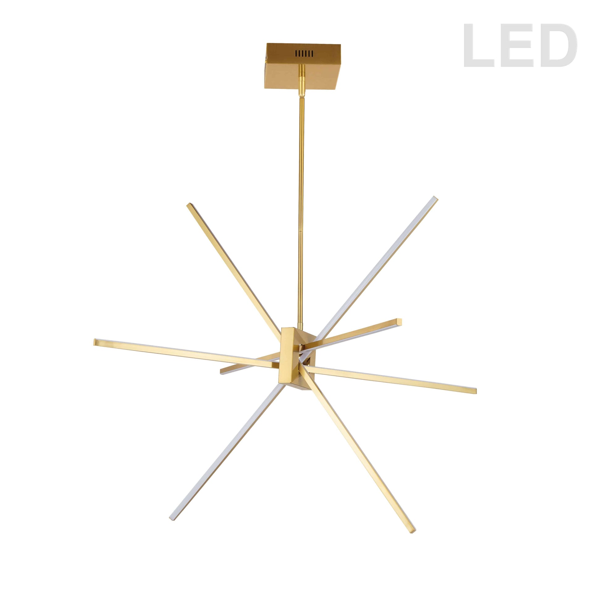 Dainolite 46W LED Pendant Aged Brass with White Acrylic Diffuser - Renoz