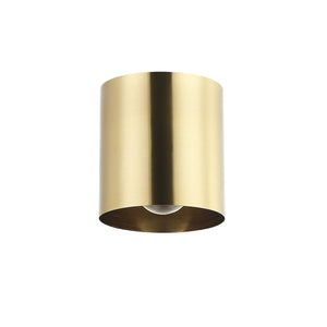 Dainolite 1 Light Aged Brass Flush Mount - Renoz