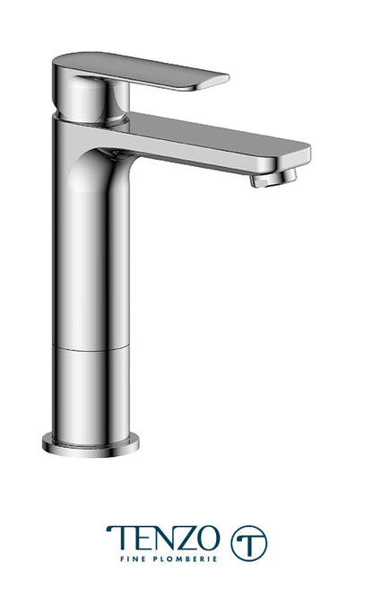 Tenzo - Delano Single Hole Tall Lavatory Faucet Chrome With (W/O Overflow) Drain