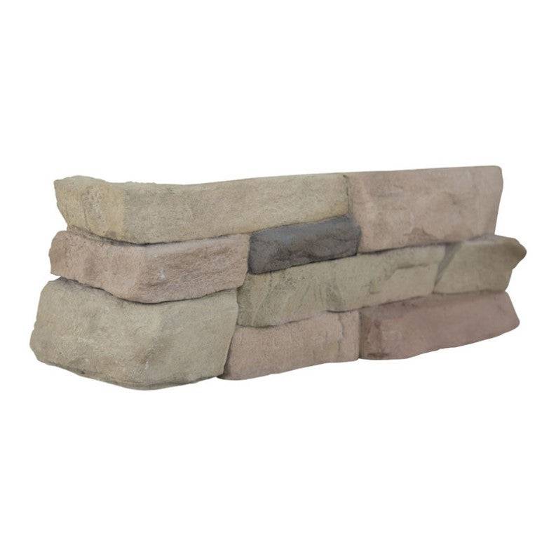 MSI Hardscaping Stacked Stone Veneer Terrado Peninsula Sand Corner Piece - Renoz