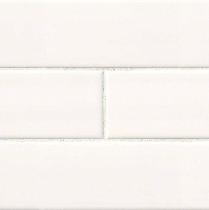 MSI Backsplash and Wall Tile White Glossy Subway Tile 4" x 12" - Renoz