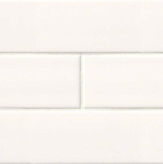 MSI Backsplash and Wall Tile White Glossy Subway Tile 4" x 12" - Renoz