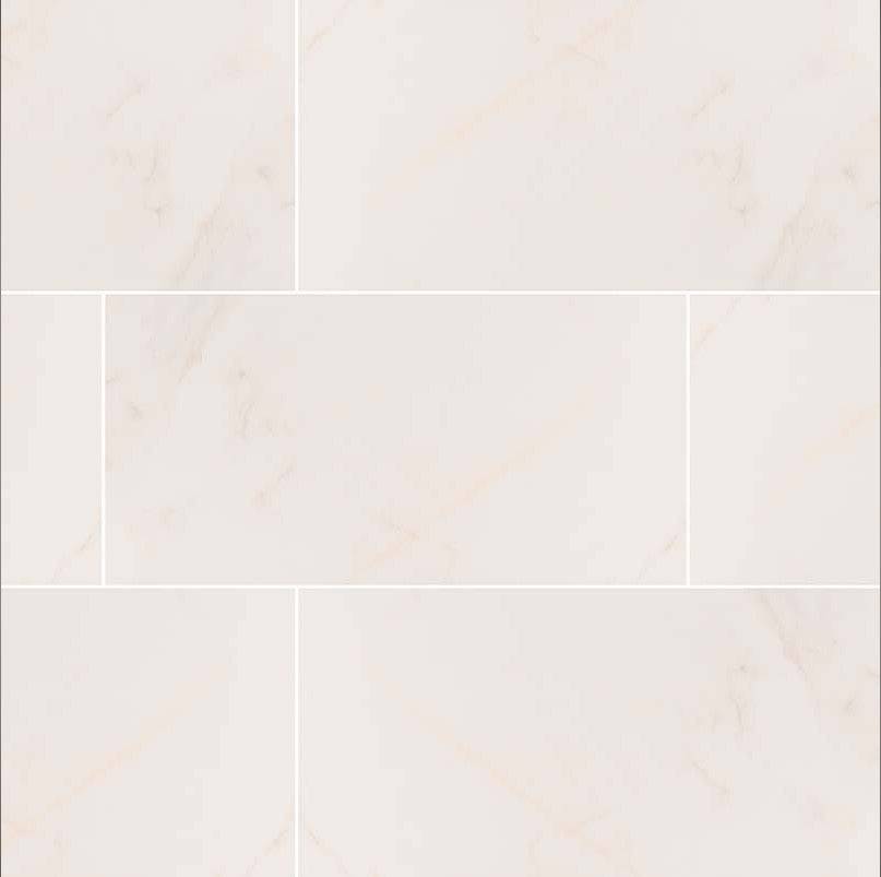 MSI Adella Calacatta Matte Satin Ceramic Tile 12" x 24" - Renoz