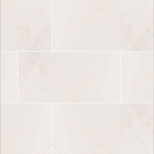 MSI Adella Calacatta Matte Satin Ceramic Tile 12" x 24" - Renoz