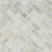 Msi Arabescato Carrara Herringbone Pattern Honed in a Mesh