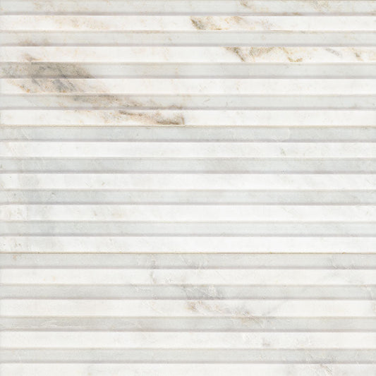 MSI Arabescato Venato White Tile 4x12 Slat Honed