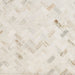 MSI Arabescato Venato White Herringbone Tile 1 X 2