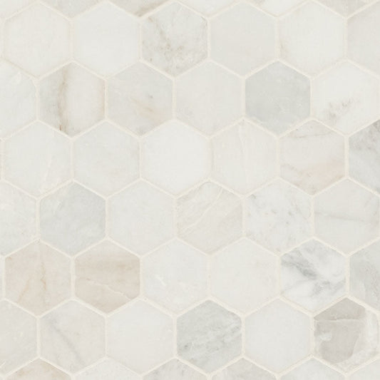 MSI Arabescato Venato White Hexagon Tile