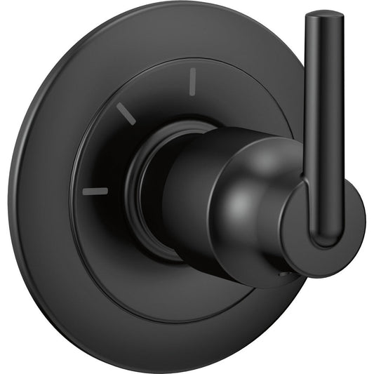 Delta 3 Function Diverter Trim- Matte Black (Valve Sold Separately)