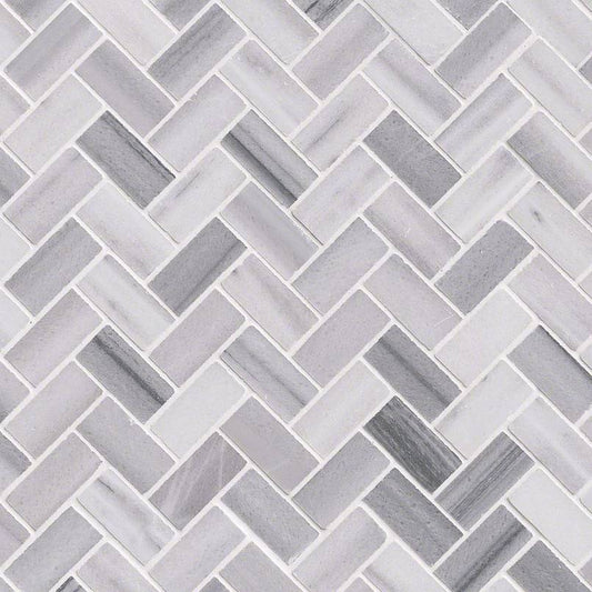 MSI Bergamo Marble Herringbone Tile