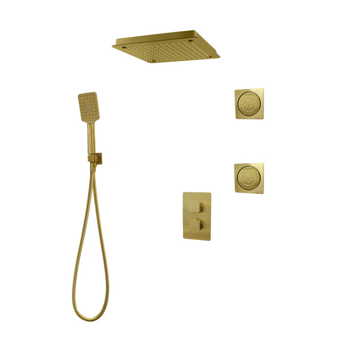 Kodaen Diamond Three Way Thermostatic Shower System - Kit 6 - F57123