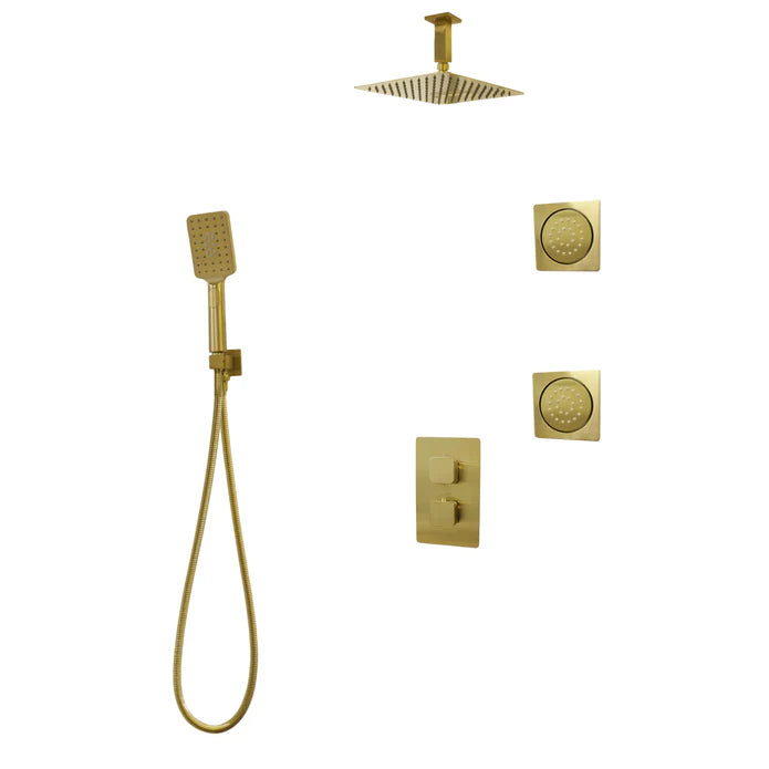 Kodaen Diamond Three Way Thermostatic Shower System - Kit 6 - F57123