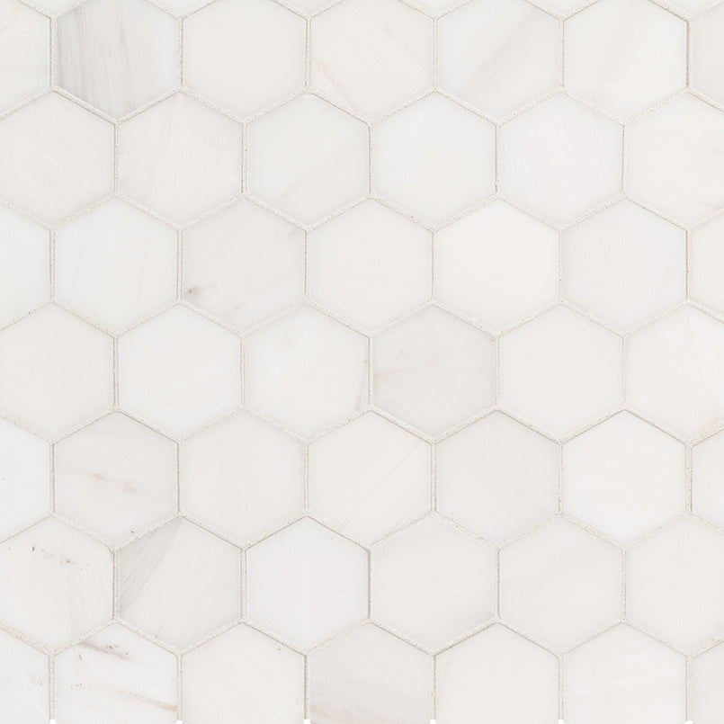 MSI Bianco Dolomite 2” Hexagon Mosaic Tile