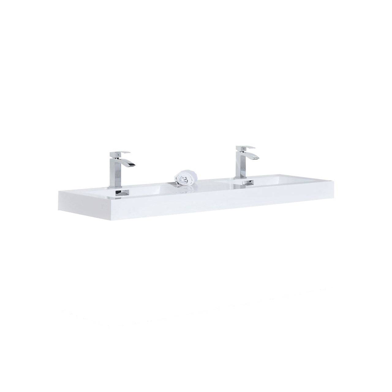 Kube Bath Double Sink For 60" Bliss Vanities - Renoz