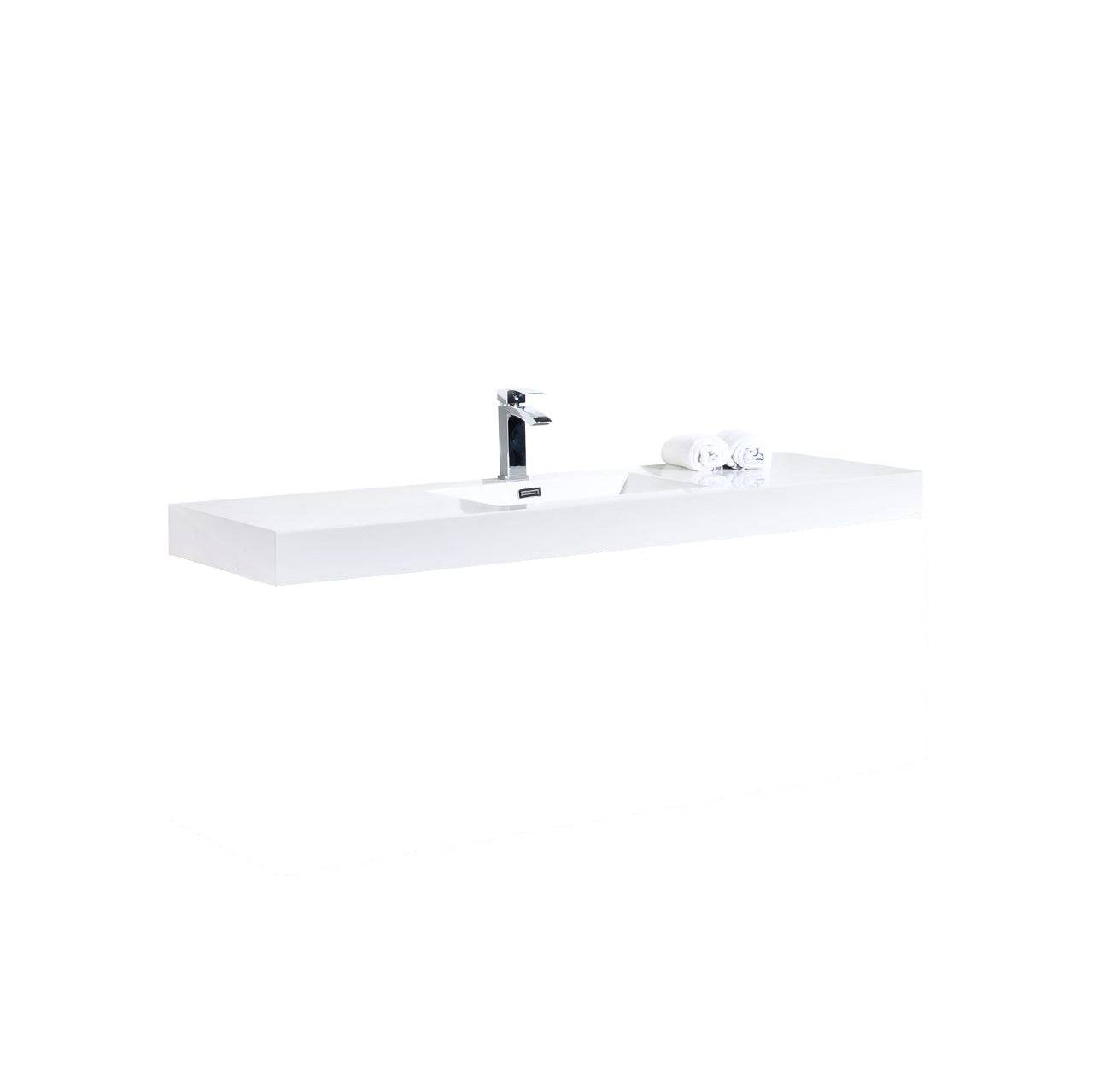 Kube Bath Single Sink For 60" Bliss Vanities - Renoz