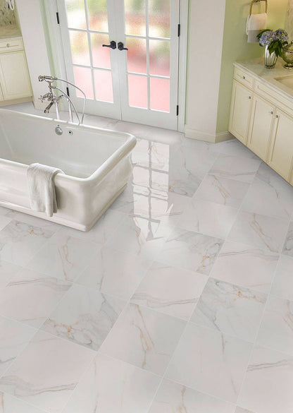 MSI Adella Calacatta Porcelain Tile Matte 18" x 18" - Renoz