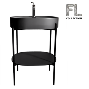 Aktuell FL Collection Freestanding  Metal Console Sink