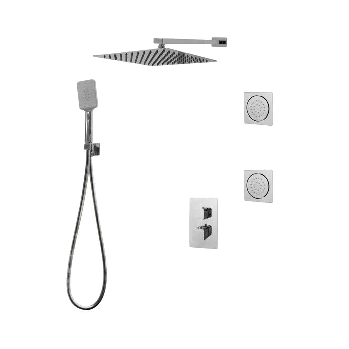 Kodaen Diamond Three Way Thermostatic Shower System - Kit 6 - F57123