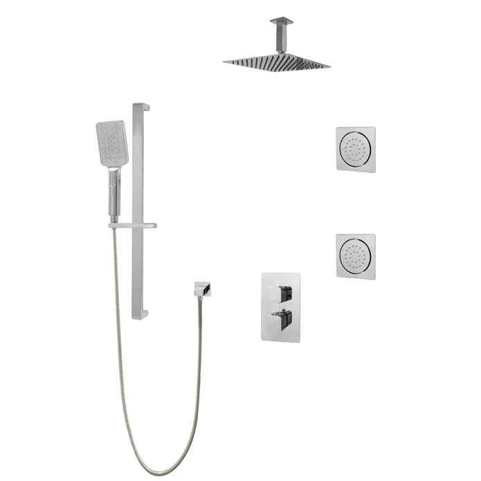 Kodaen Diamond Three Way Thermostatic Shower System - Kit 3