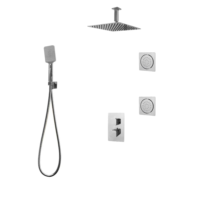 Kodaen Diamond Three Way Thermostatic Shower System - Kit 6 - F57123