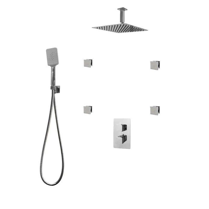 Kodaen Diamond Three Way Thermostatic Shower System - Kit 5 - F57123