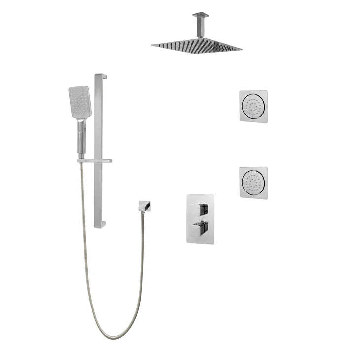 Kodaen Diamond Three Way Thermostatic Shower System - Kit 3