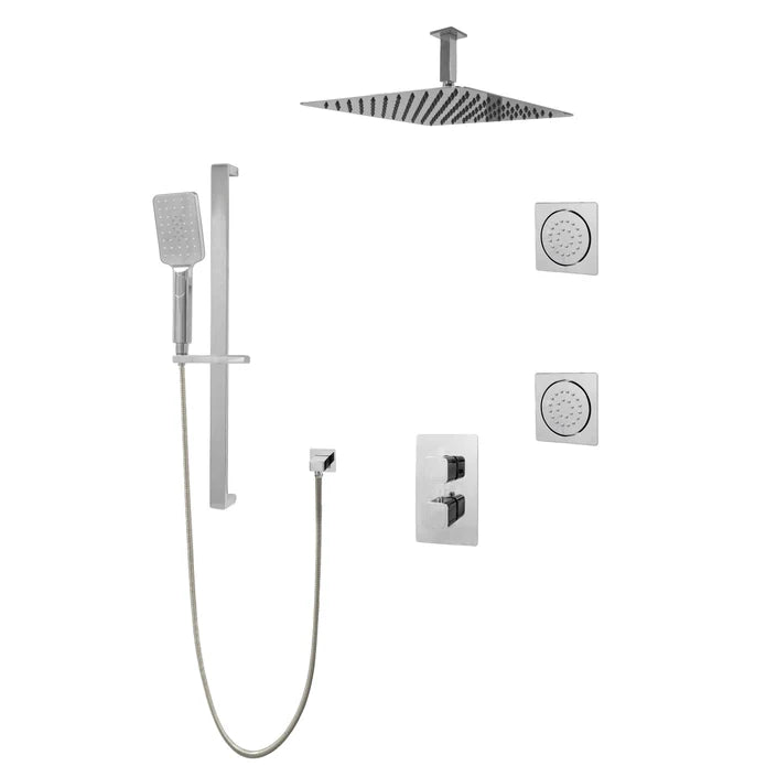 Kodaen Diamond Three Way Thermostatic Shower System - Kit 3