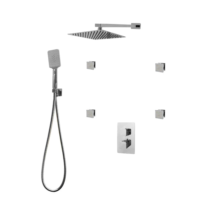 Kodaen Diamond Three Way Thermostatic Shower System - Kit 5 - F57123