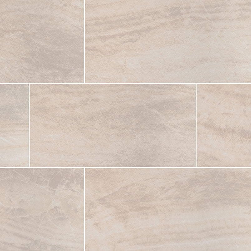 MSI Praia Crema Porcelain Tile 12 X 24 Polished