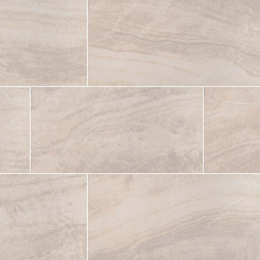 MSI Praia Crema Porcelain Tile 12 X 24 Matte