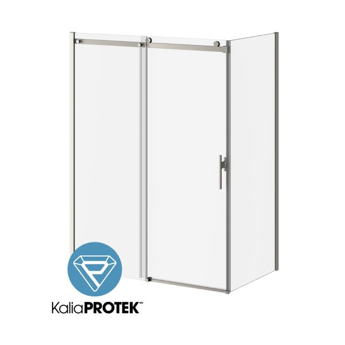 Koncept Evo Sliding Shower Door 60” X 77” With 36" Return Panel - KP Protective Film (Right Opening)