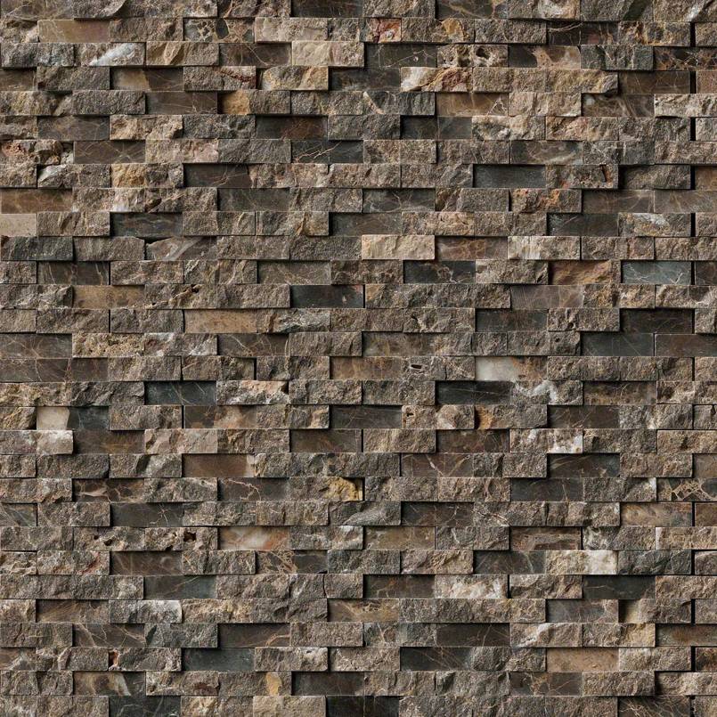 MSI Emperador Splitface Interlocking Wall Tile