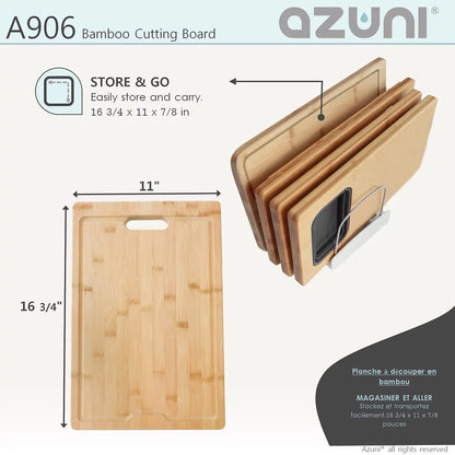 Azuni 17" Bamboo Cutting Board for Kitchen Sink A906