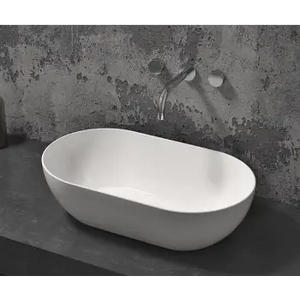 Slik Portfolio - Slik Stone Oblong Solid Surface Vessel Sink