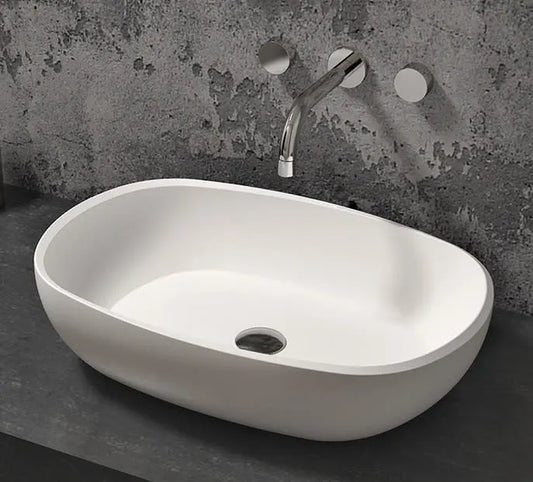 Slik Portfolio - Slik Stone Sense With Sharply Curved Edges – Solid Surface – Vessel Sink