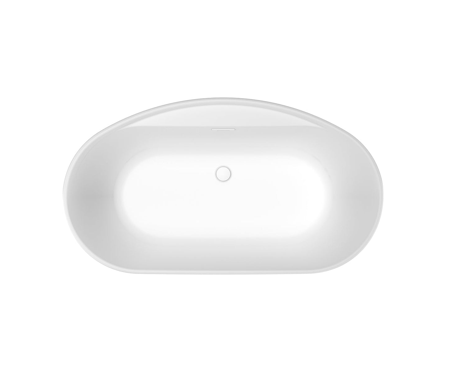 Maax Eldora 5832 AcrylX Freestanding Center Drain Bathtub in White with White Skirt