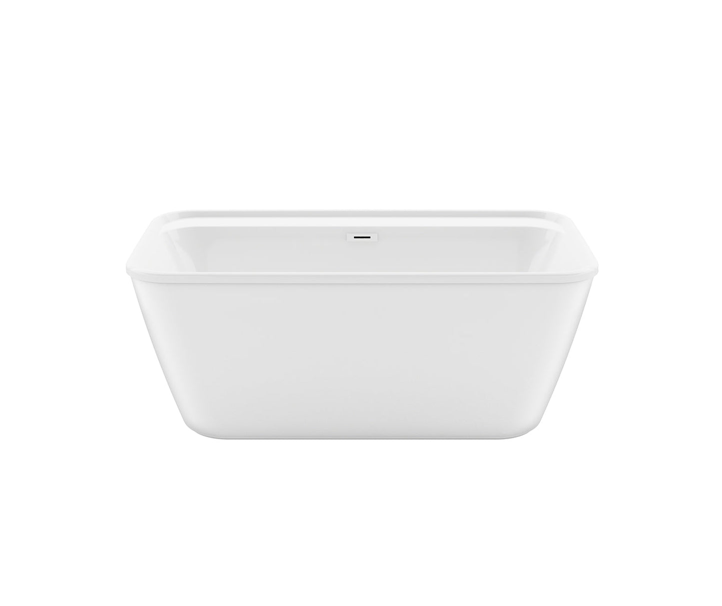 Maax Sonoma Pocono 58 x 32 AcrylX Freestanding Center Drain Bathtub in White with White Skirt