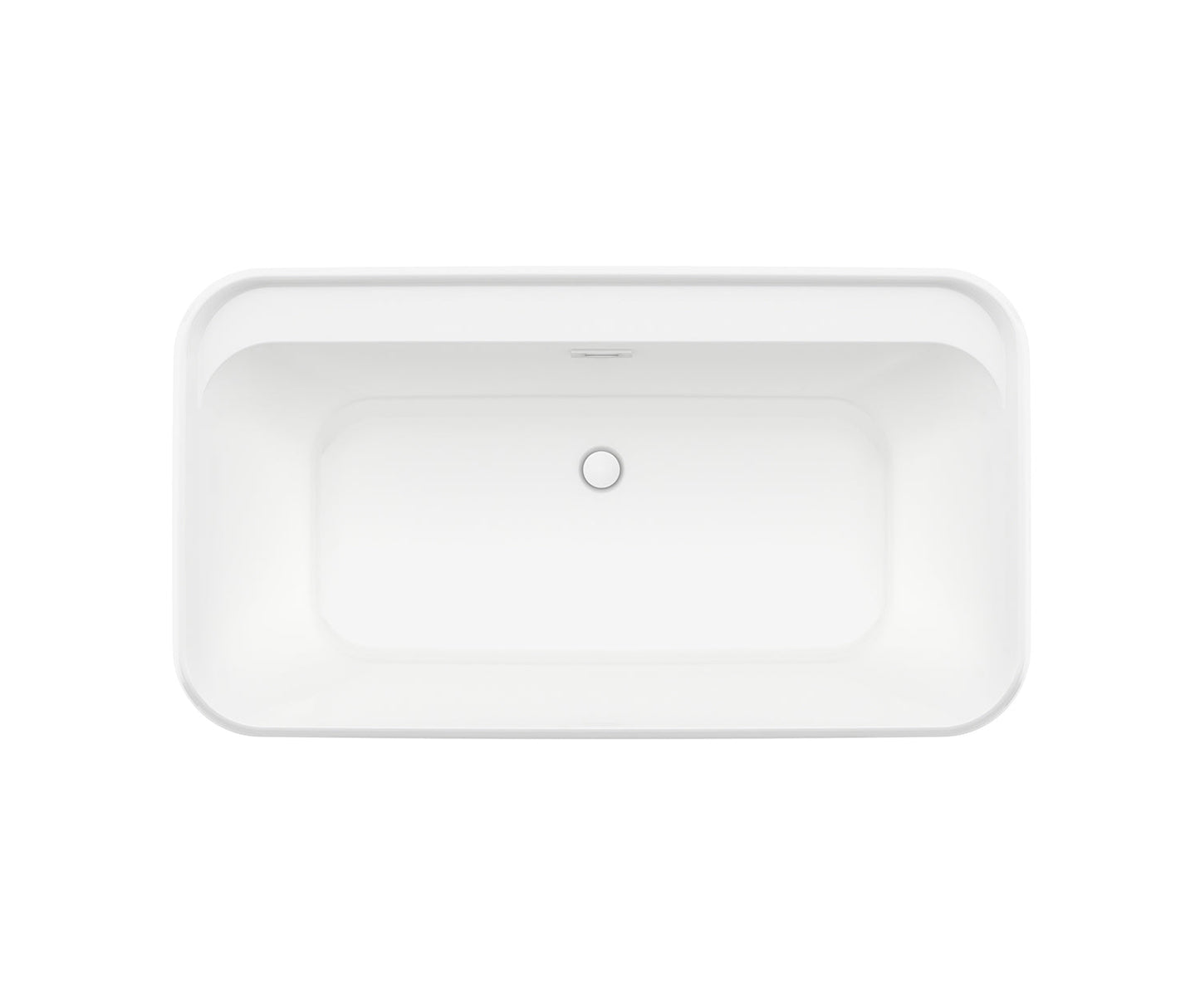 Maax Sonoma Pocono 58 x 32 AcrylX Freestanding Center Drain Bathtub in White with White Skirt