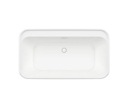 Maax Sonoma Pocono 58 x 32 AcrylX Freestanding Center Drain Bathtub in White with White Skirt