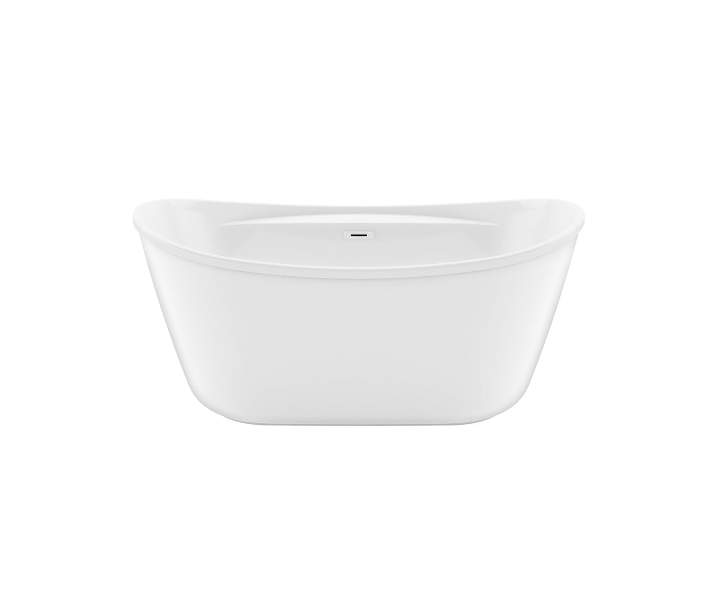 Maax Sonoma 58 x 32 AcrylX Freestanding Center Drain Bathtub in White with White Skirt